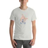 Happy Finger (orange+blue) Unisex T-Shirt