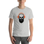 Listen Hard (black+orange) Unisex T-Shirt