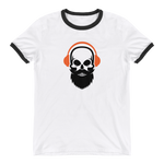Listen Hard (black+orange) Ringer T-Shirt