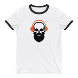 Listen Hard (black+orange) Ringer T-Shirt